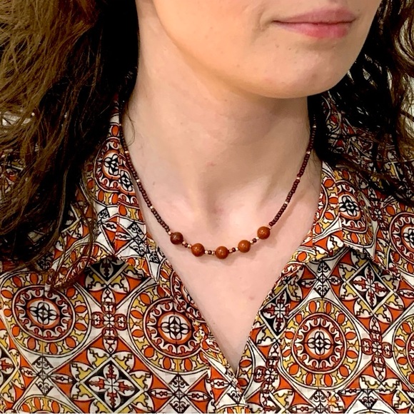 Notations Fall Color Geometric Blouse - Picture 3 of 11